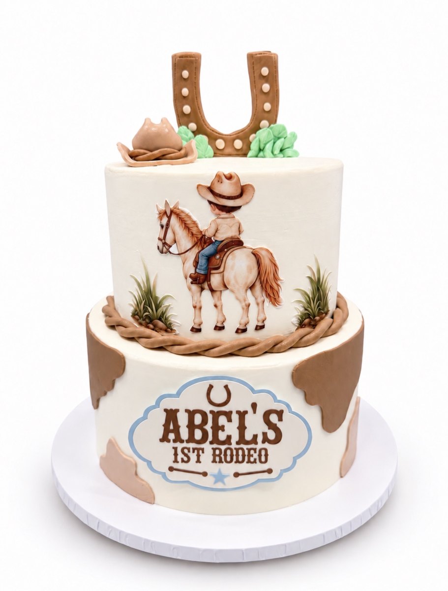 Abel’s first rodeo cake by Cakemipretty
